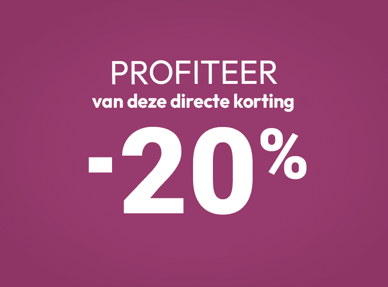 20% korting (excl. promoties, inktpatronen en uitgesloten producten)